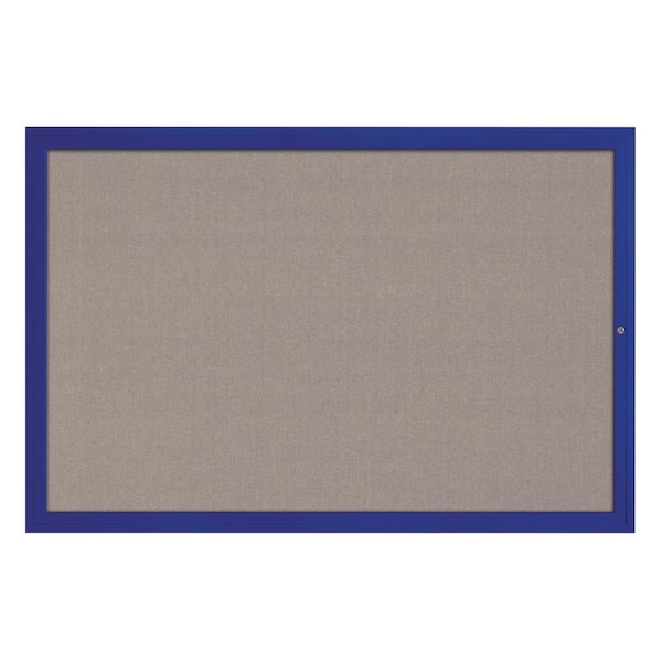 Slim Enclosed Corkboard, 24"x36", Bronze Alum Frame/Forbo